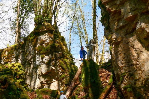 A saute-frontières entre Damvant et Réclère