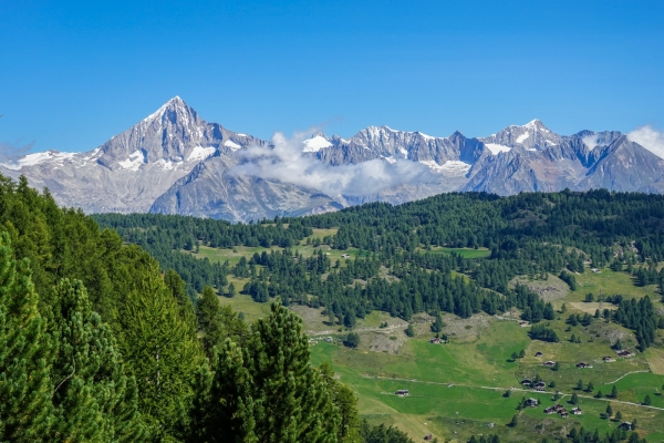 Höhenweg hoch über dem Mattertal