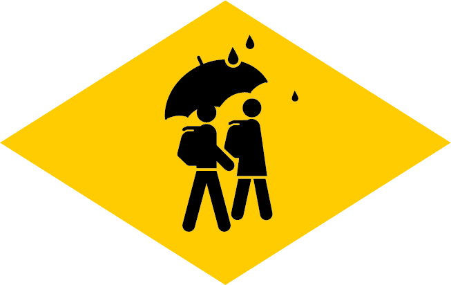 Losange «Rando sous la pluie»
