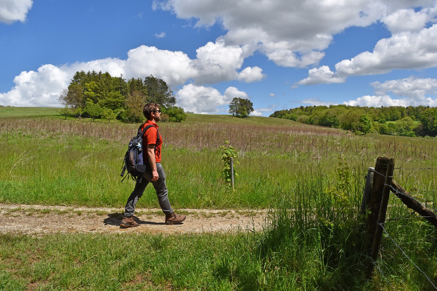 Durchatmen in der sanften Hügellandschaft des Juraparks Aargau. 