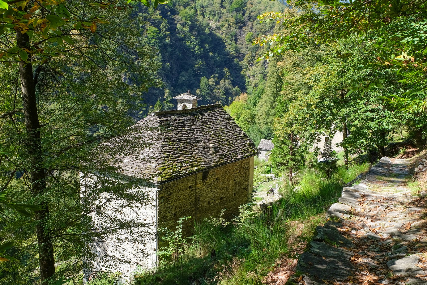 Niva con la sua cappella si trova vicino all’Isorno. Immagine: Elsbeth Flüeler
