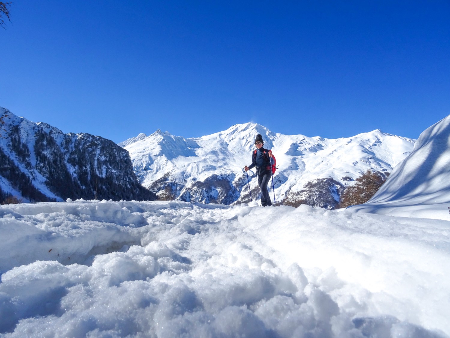 Im Aufstieg zur Alp Mayens de Bréonna.
 Bild: Sabine Joss