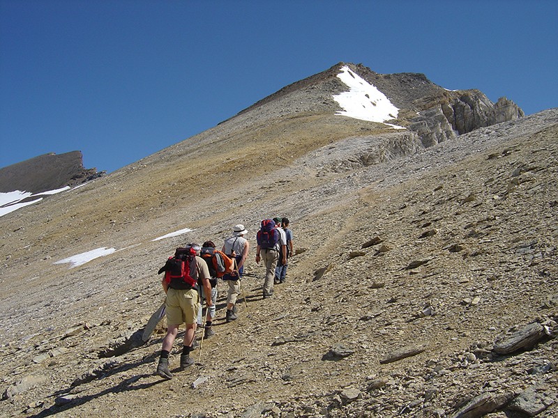 Im Schlussaufstieg zum Gipfel.
Bild: Fredy Tscherrig
