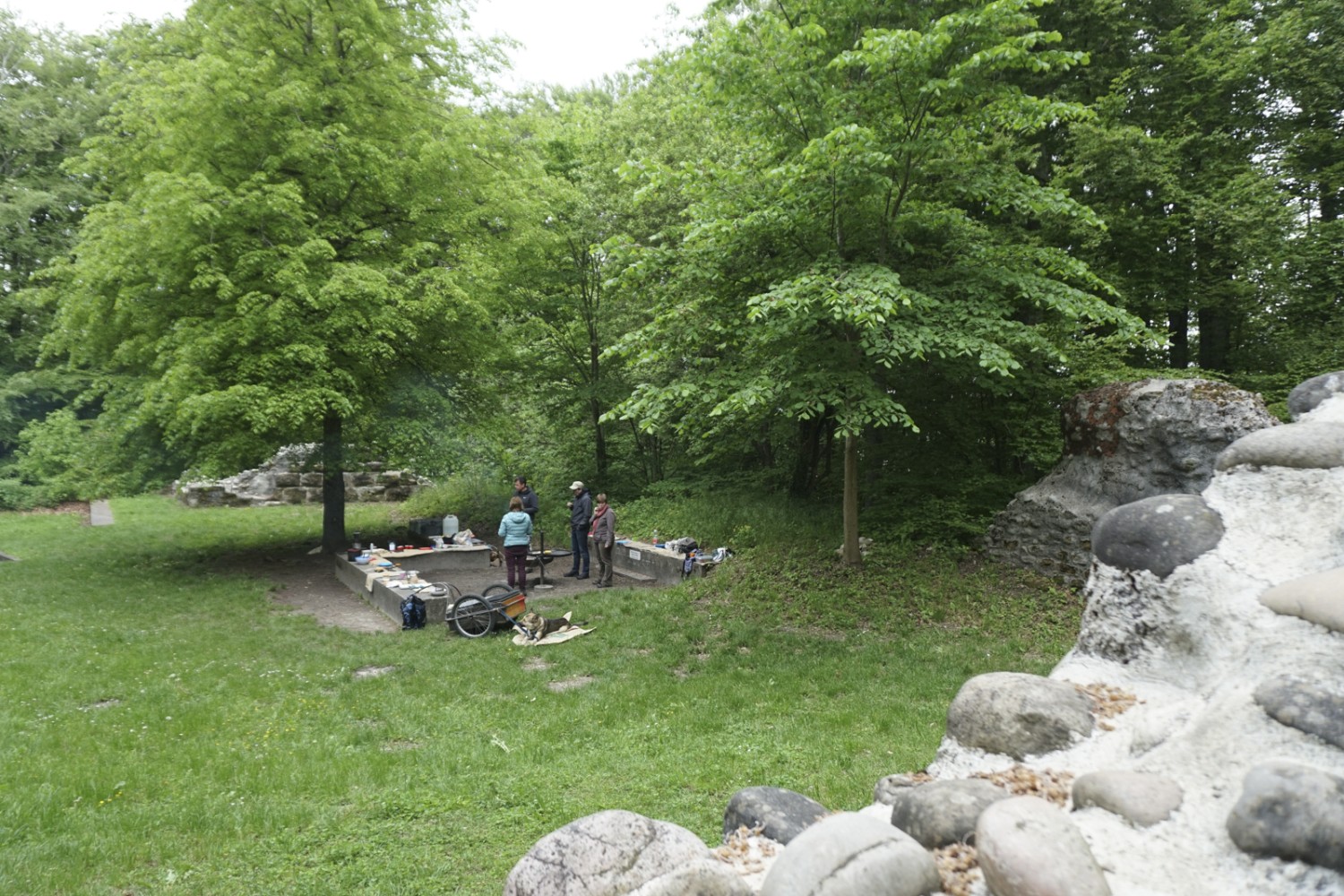 Der Grillplatz bei der Burgruine Grünenberg lädt zum Rasten ein. Bild: Yolanda Loosli