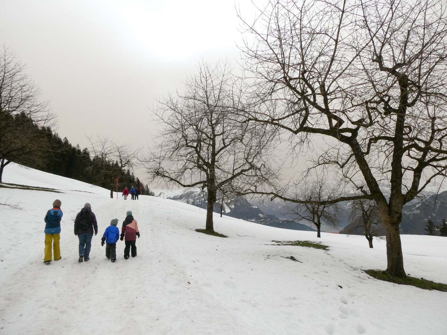 Bei der Engelstockweid beginnt der aussichtsreiche Teil der Wanderung. Bilder: Rémy Kappeler