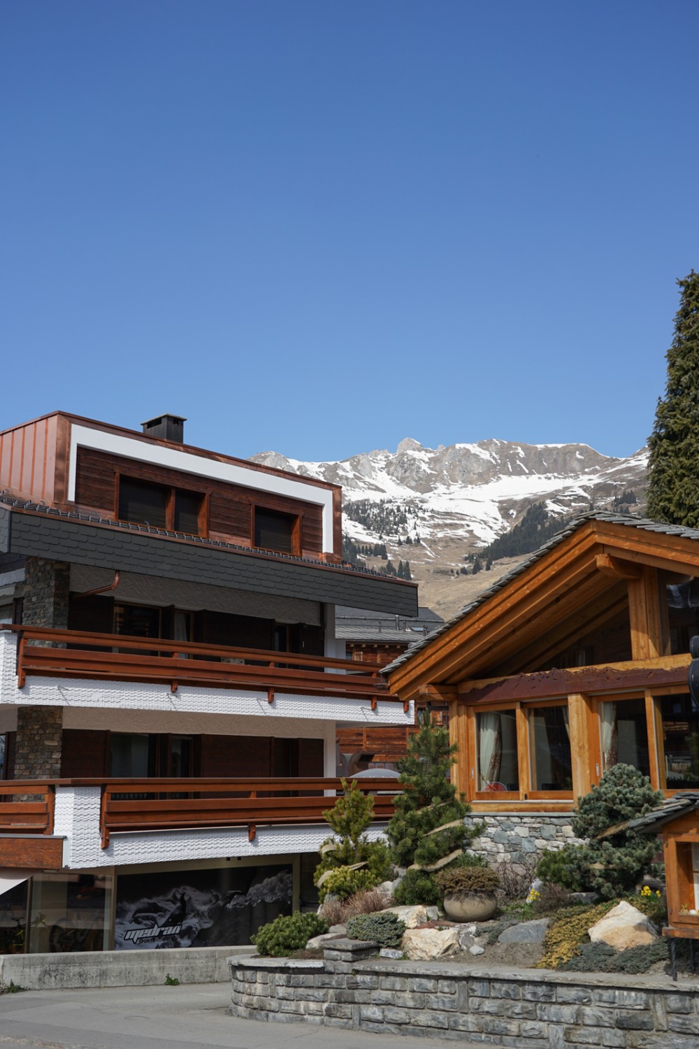 L’architecture de Verbier est typique du style traditionnel (Heimatstil). Photo: Reto Wissmann 