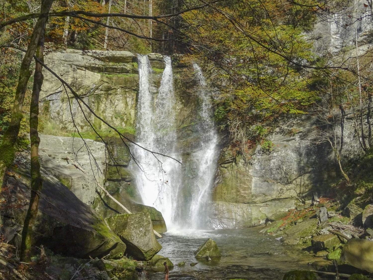 La chute Höchfall se cache dans le ravin du Rotbach. Photo: Sabine Joss