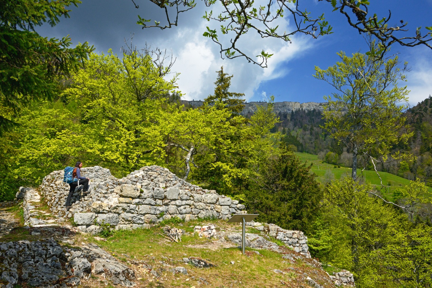 Die Ruine der Burg Grenchen liegt etwas abseits des Wegs. Bild: natur-welten.ch