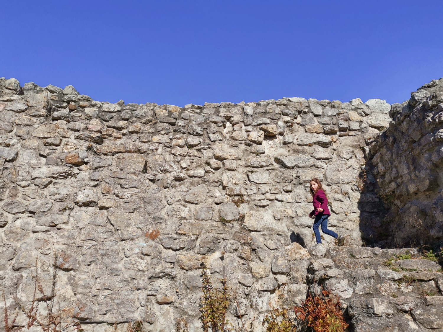 Les ruines de l’Alt-Wartburg sont un vrai terrain d’aventures. Photo: Evelyne Zaugg