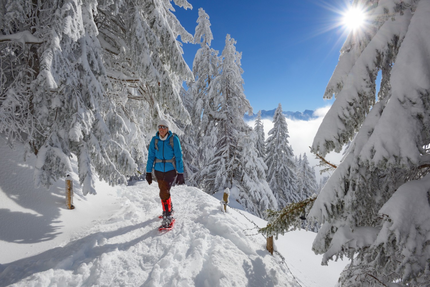 Die Schneeschuhwanderung führt über die Gersaueralp. Bilder: natur-welten.ch