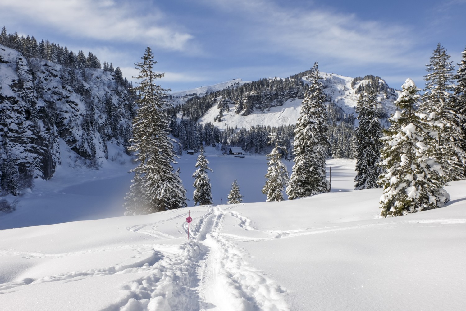 Der Lac des Chavonnes. Im Winter eine eisige Perle in den Waadtländer Alpen.
Bild: Elsbeth Flüeler