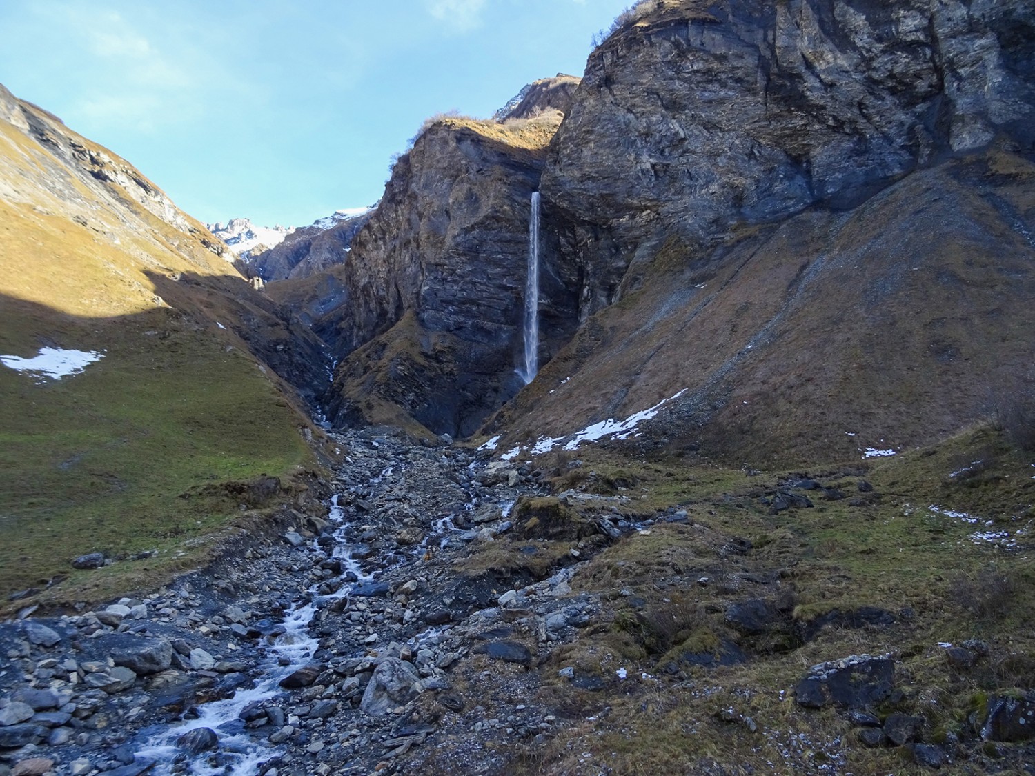 Einer der drei Wasserfälle und einer der fünf Wildbäche, die sich zum Gufelbach vereinen.