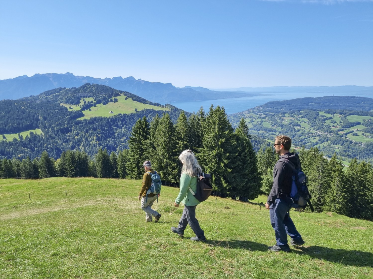 De la Corbetta, la vue porte au loin sur le lac Léman. Photo: Nathalie Stöckli