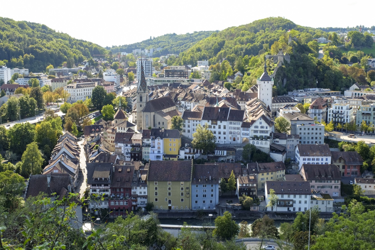 La randonnée s’achève à Baden, en Argovie. Photo: Elsbeth Flüeler