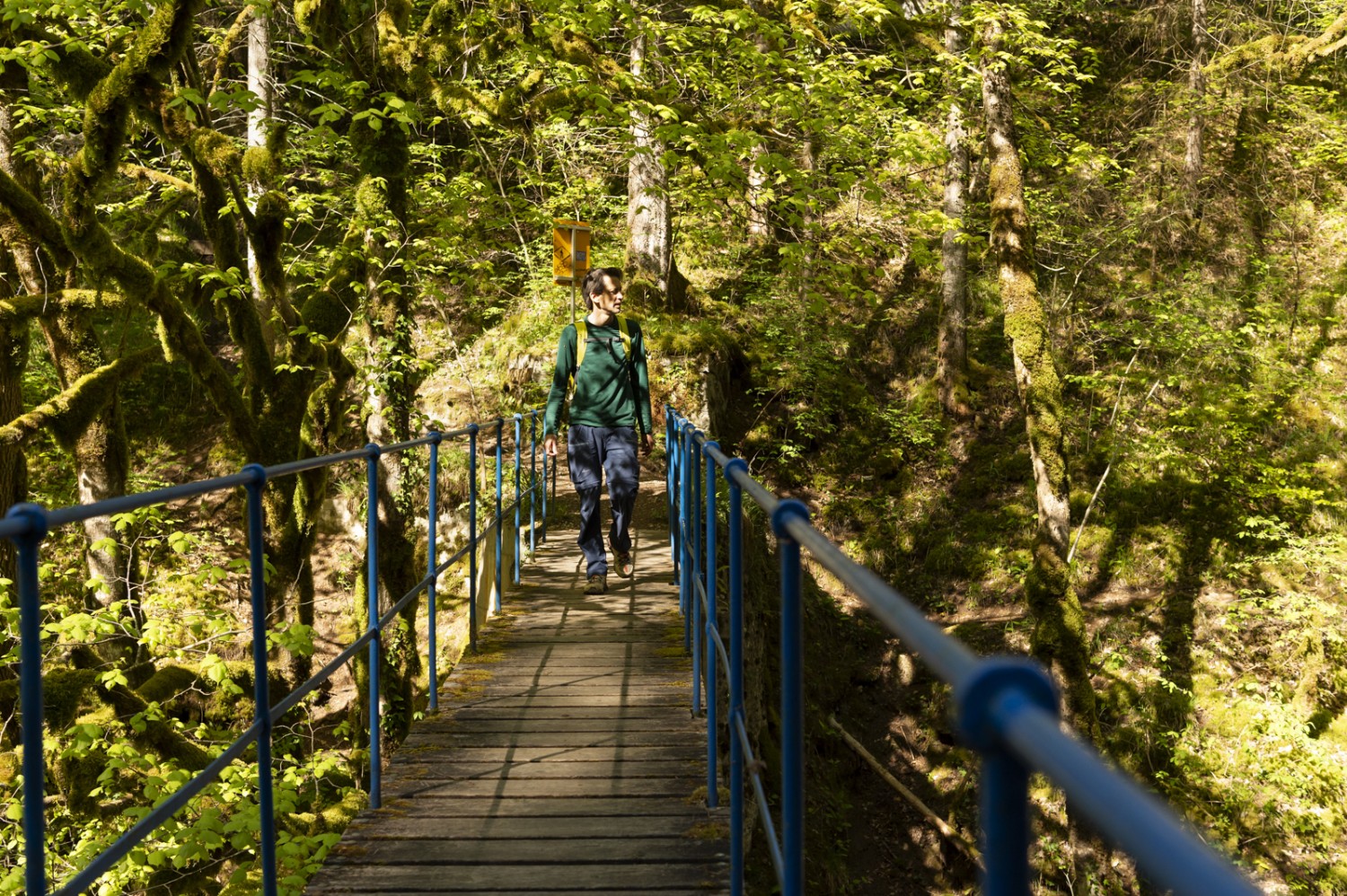 Le dernier pont sur l’Orbe. De l’autre côté, c’est le début du chemin de randonnée de montagne.
Photo: Raja Läubli