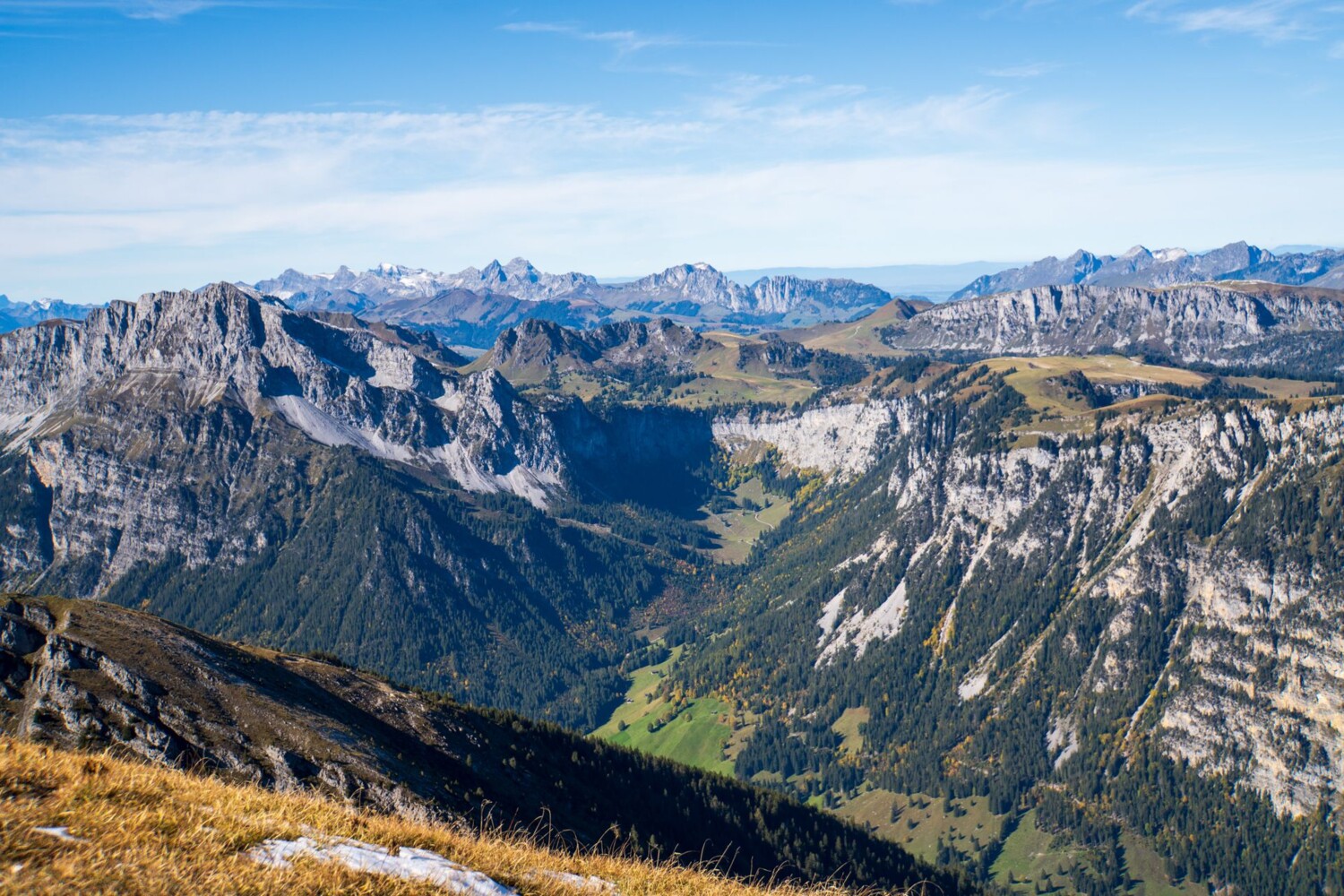 Vue du sommet en direction de l’ouest