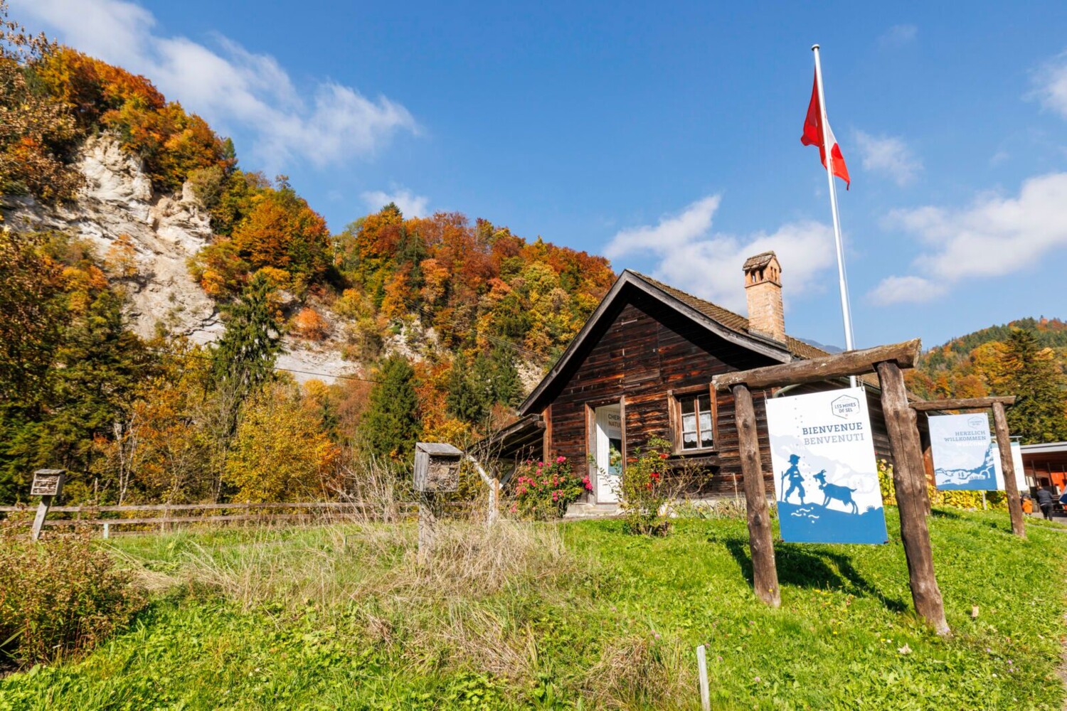 Die Salzmine von Bex liegt auf der Wanderung.
