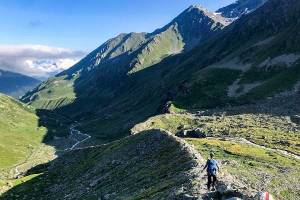 Durch die Moränenlandschaft im Vallon de Valsorey