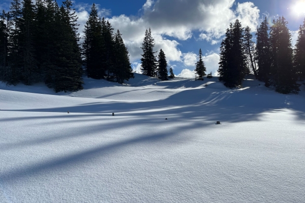 Panorama Schneeschuhwanderung Eggberge
