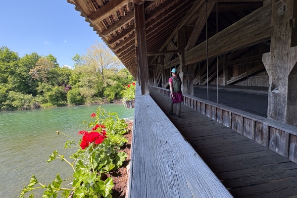 Sonnige Uferwanderung entlang der Reuss