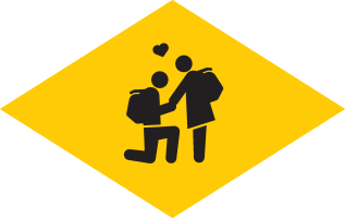 Losange «Oui, je le veux!»