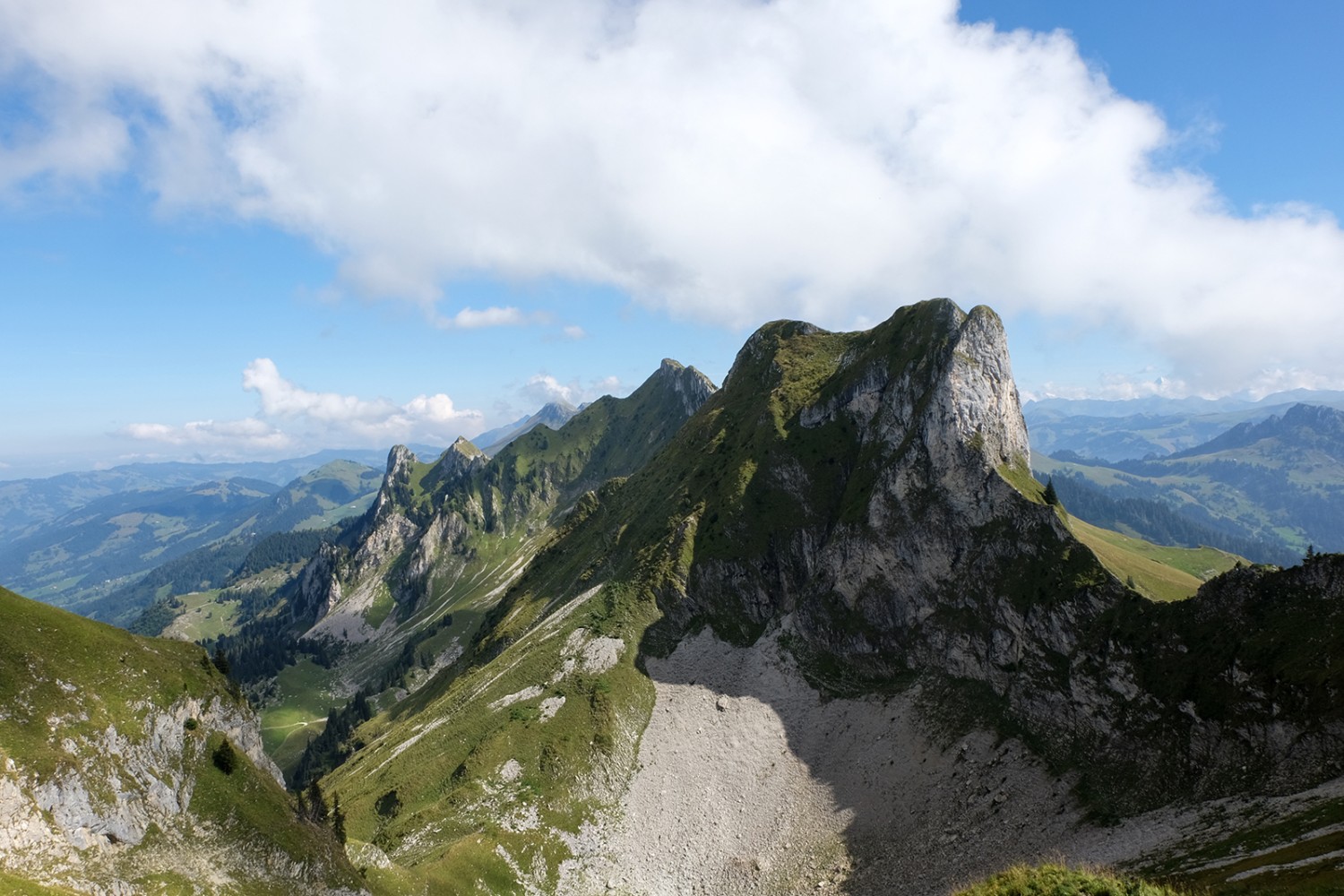 Die Freiburger Voralpen sind sehr ursprünglich, die Wege auf die Gipfel sind steil. Bilder: Elsbeth Flüeler