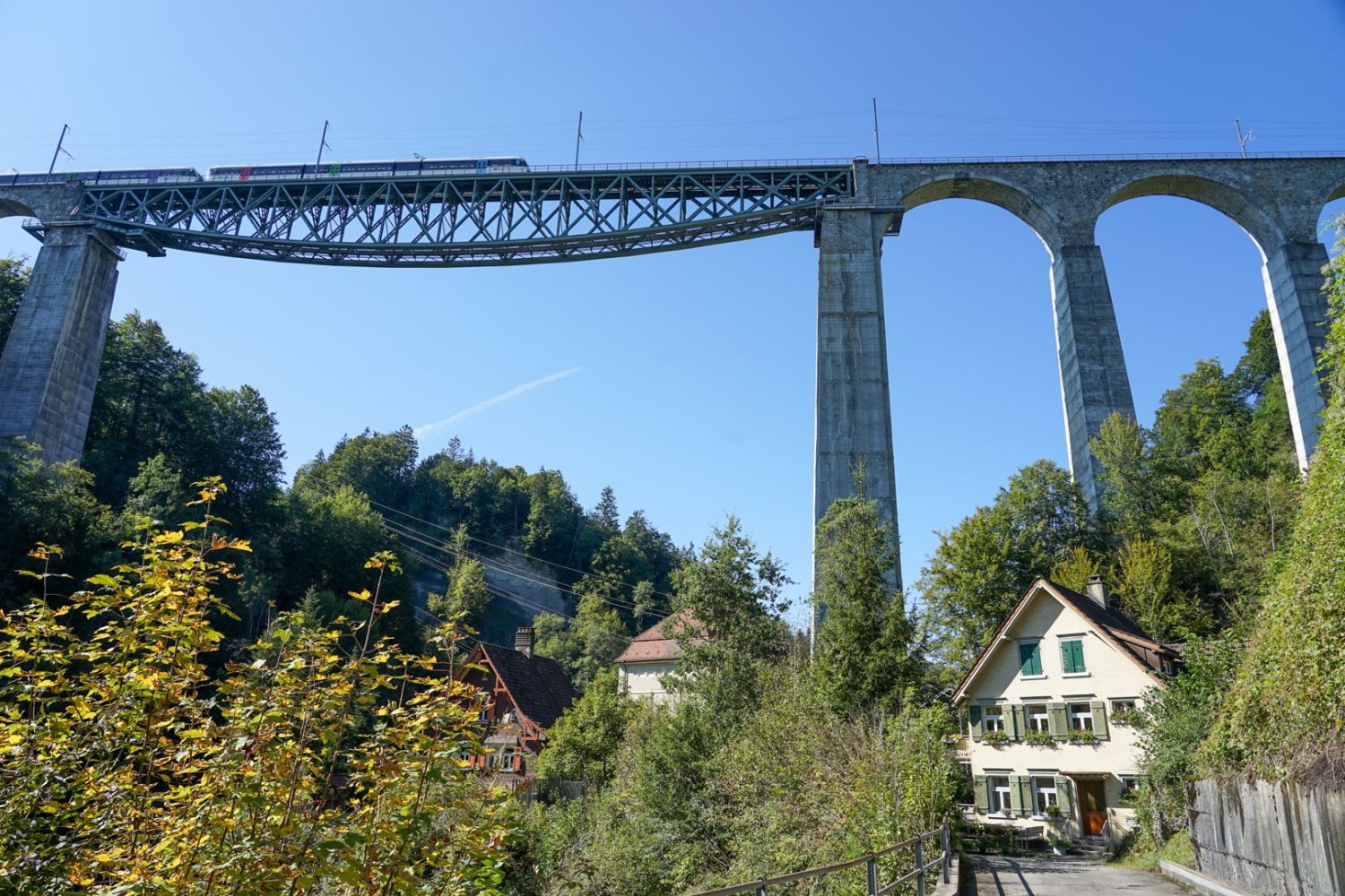 Blick auf das imposante Sitterviadukt.