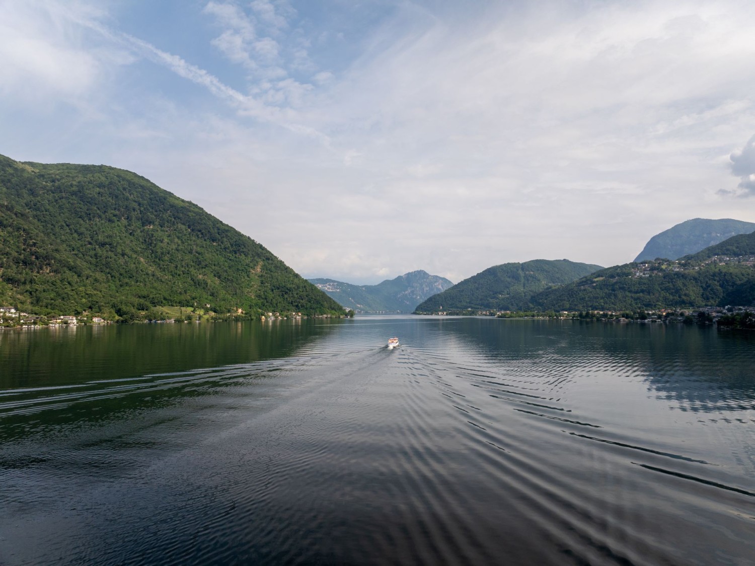 Vista sul lago di Lugano. Un’ottima conclusione di un’escursione urbana.