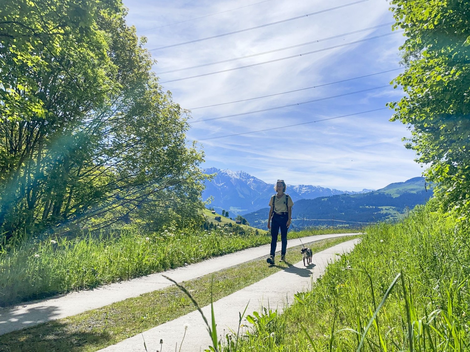 Da Andiast si procede dapprima lungo larghe vie forestali.