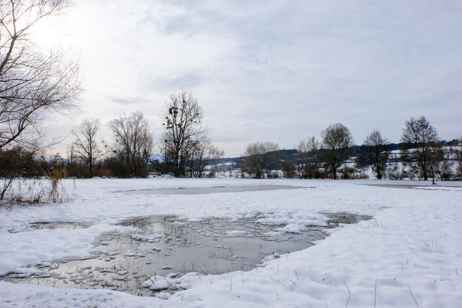 La quiétude hivernale est présente tout au long de cette randonnée.
